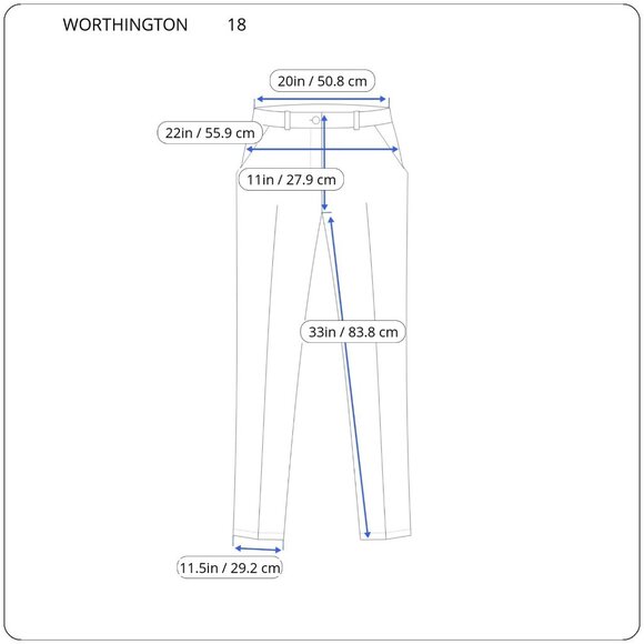 Worthington Curvy Fit Womens Pants 18 Plus Boot Cut Beige Zip Fly SL105E - Picture 2 of 9